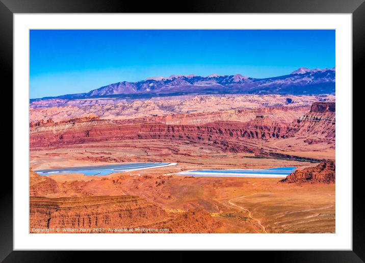 Reservoir Irrigation Grand View Point Canyonlands National Park  Framed Mounted Print by William Perry