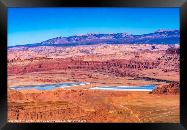 Reservoir Irrigation Grand View Point Canyonlands National Park  Framed Print by William Perry