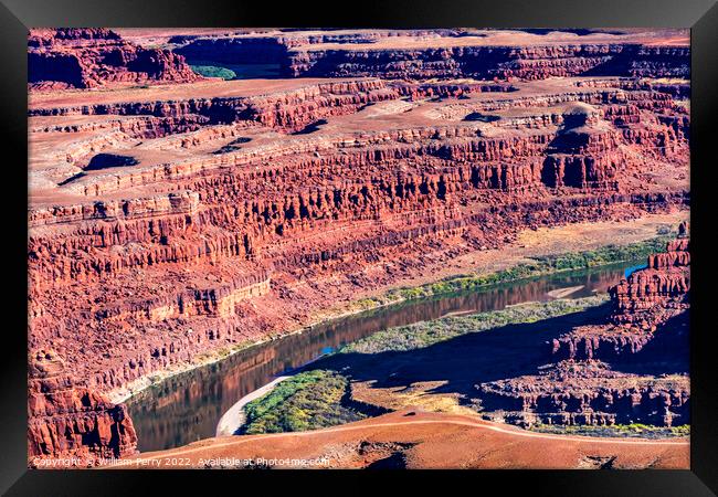 Green River Grand View Point Canyonlands National Park Moab Utah Framed Print by William Perry