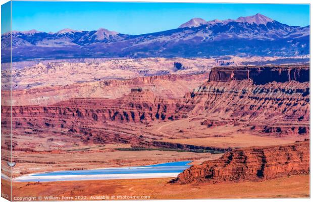 Reservoir Irrigation Grand View Point Canyonlands National Park  Canvas Print by William Perry