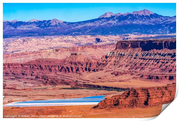 Reservoir Irrigation Grand View Point Canyonlands National Park  Print by William Perry