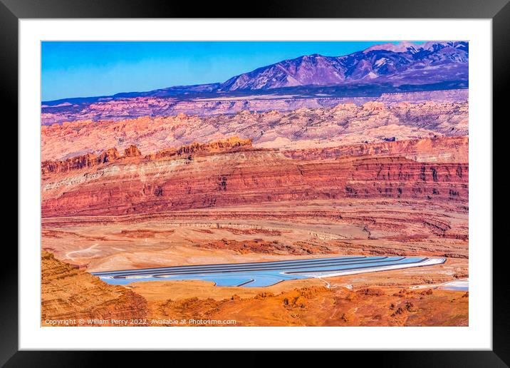 Reservoir Irrigation Grand View Point Canyonlands National Park  Framed Mounted Print by William Perry