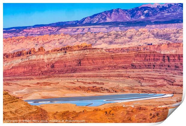 Reservoir Irrigation Grand View Point Canyonlands National Park  Print by William Perry