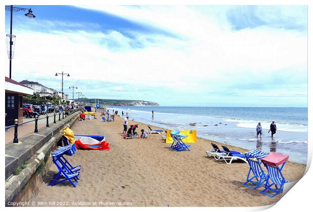 Central Beach, Sandown. Print by john hill