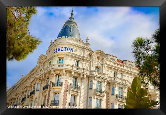 Carlton Hotel, Cannes  Framed Print by Simon Connellan