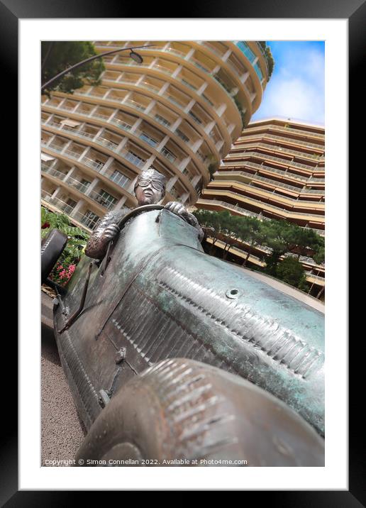 Monaco Racing Framed Mounted Print by Simon Connellan