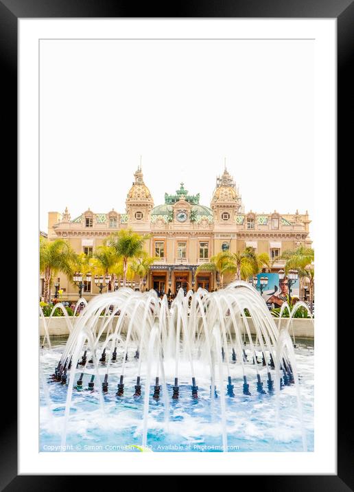 Casino square Monaco Framed Mounted Print by Simon Connellan