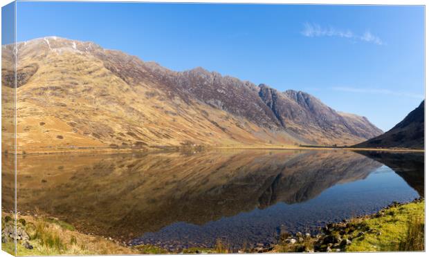 Loch Achtriochtan Spring Morning Panoramic Canvas Print by Kevin Winter