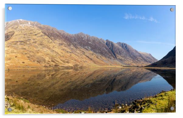 Loch Achtriochtan Spring Morning Panoramic Acrylic by Kevin Winter