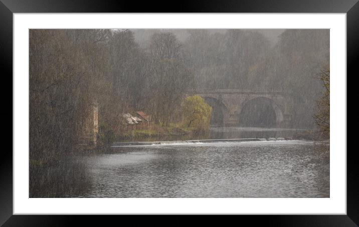 Prebends Bridge On The River Wear Durham Framed Mounted Print by Phil Durkin DPAGB BPE4