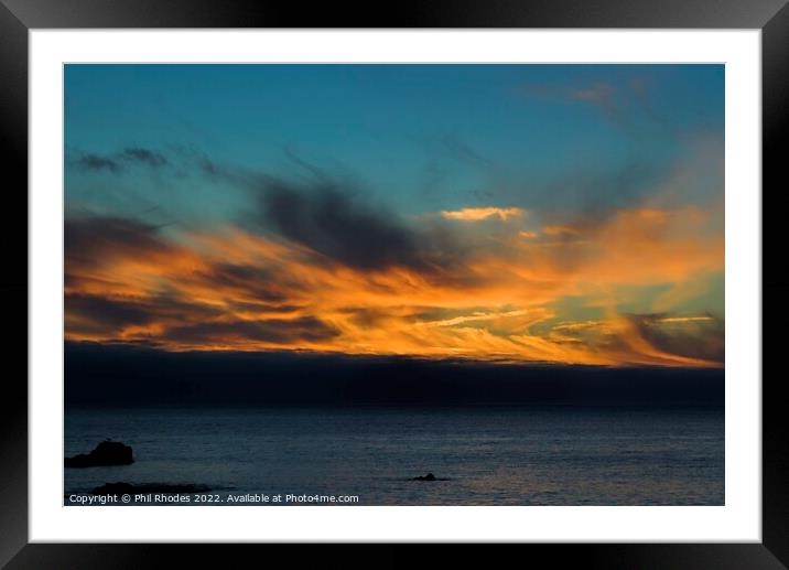 Wispy skies at Ngawi Framed Mounted Print by Phil Rhodes