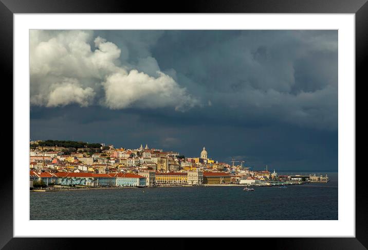 Lisbon city in Portugal Framed Mounted Print by Leighton Collins