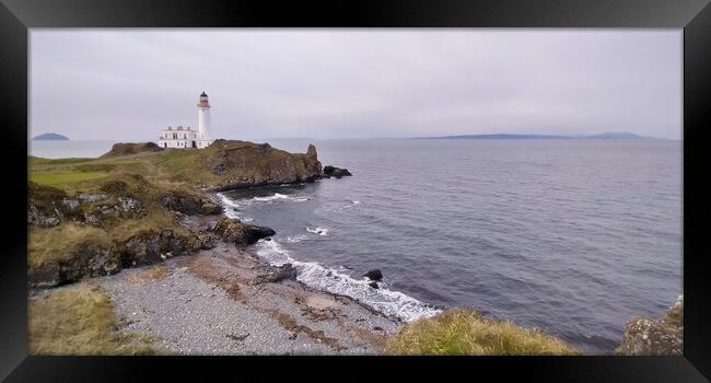 Turnberry lighthouse, Ailsa Craig and Arran panora Framed Print by Allan Durward Photography