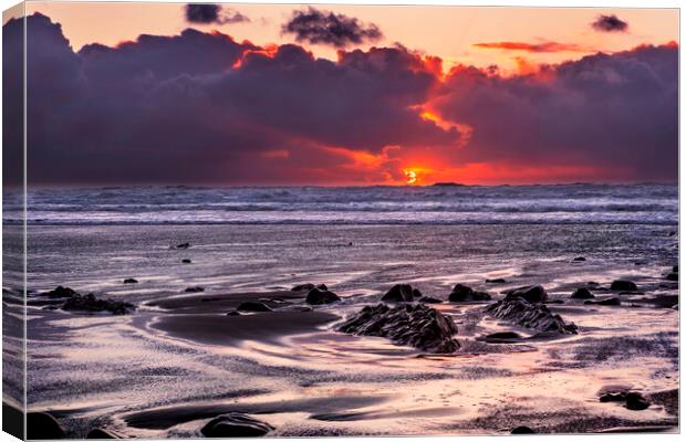 Widemouth Bay, Bude, Cornwall, England Canvas Print by Maggie McCall