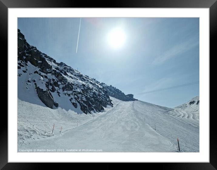 Gemsstock ski slope Framed Mounted Print by Martin Baroch