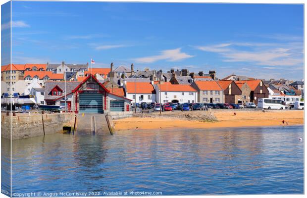 Lifeboat station Anstruther harbour, Fife Canvas Print by Angus McComiskey