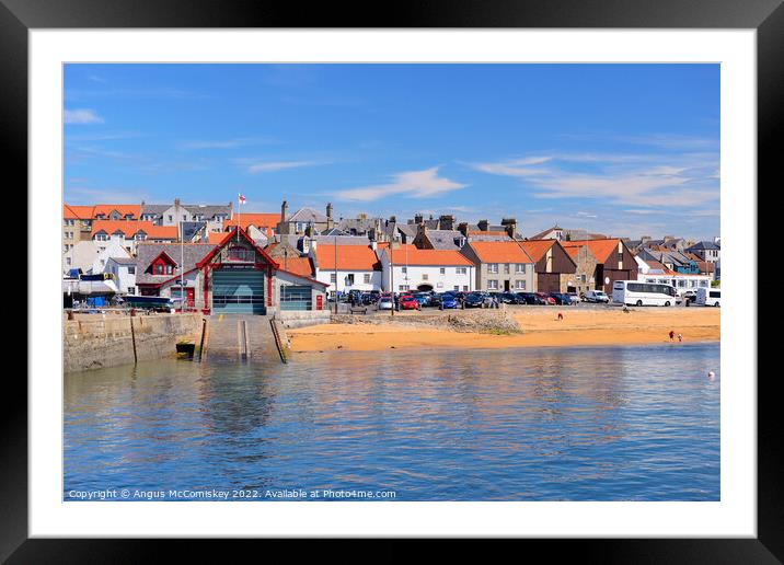 Lifeboat station Anstruther harbour, Fife Framed Mounted Print by Angus McComiskey