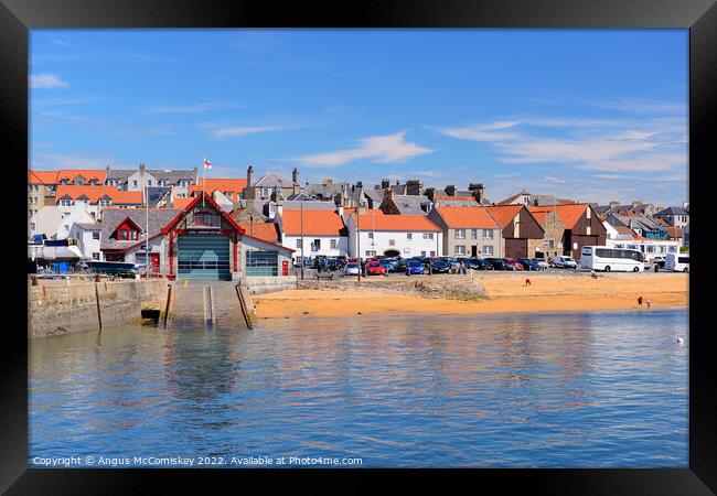 Lifeboat station Anstruther harbour, Fife Framed Print by Angus McComiskey