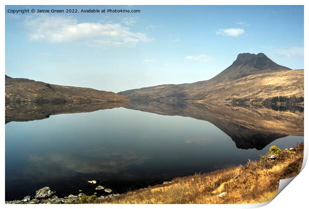 Loch Lurgainn and Stac Pollaidh Print by Jamie Green