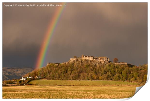 Stirling Castle rainbow Print by Kay Roxby