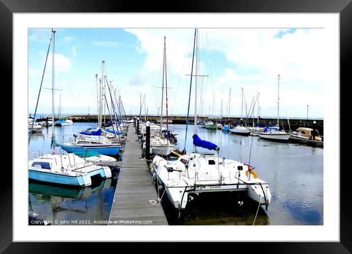 Ryde Harbor, Isle of Wight Framed Mounted Print by john hill