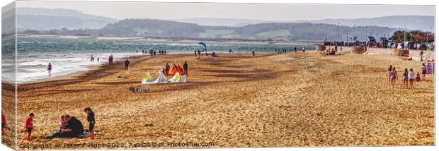 Loving The Beach Exmouth Canvas Print by Peter F Hunt