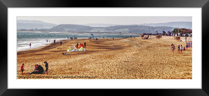 Loving The Beach Exmouth Framed Mounted Print by Peter F Hunt