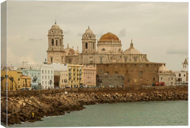 Cadiz cathedral in Spain Canvas Print by Leighton Collins