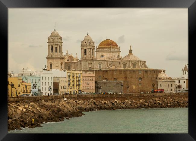 Cadiz cathedral in Spain Framed Print by Leighton Collins