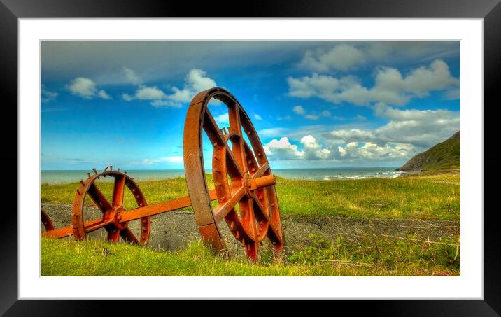 Relics of an Industrial Past at Porth Y Nant Framed Mounted Print by Catchavista 