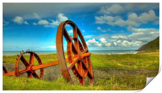 Relics of an Industrial Past at Porth Y Nant Print by Catchavista 