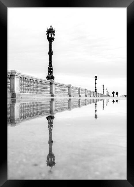 Monochrome reflections in Cadiz Framed Print by Leighton Collins