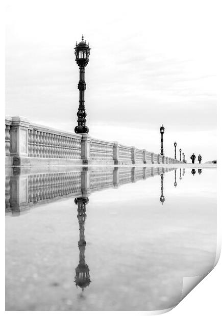 Monochrome reflections in Cadiz Print by Leighton Collins