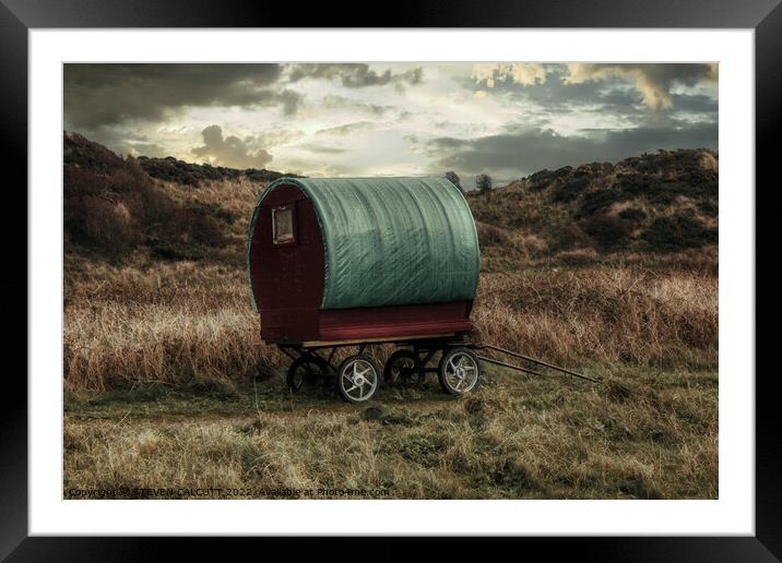 Gypsy Caravan at Port William Framed Mounted Print by STEVEN CALCUTT