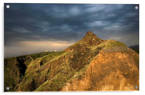 The mountains of La Palma Acrylic by Leighton Collins