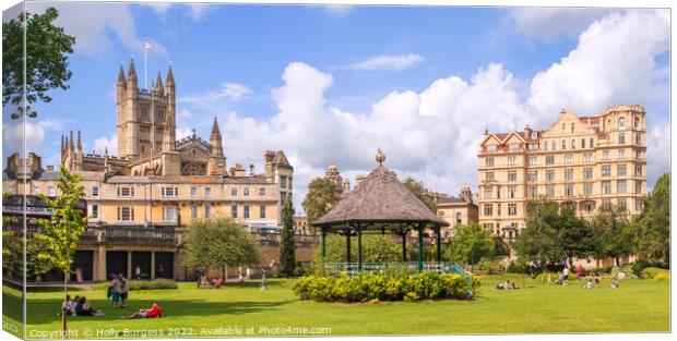 Bath's Historic Victoria Park: A Timeless View Canvas Print by Holly Burgess
