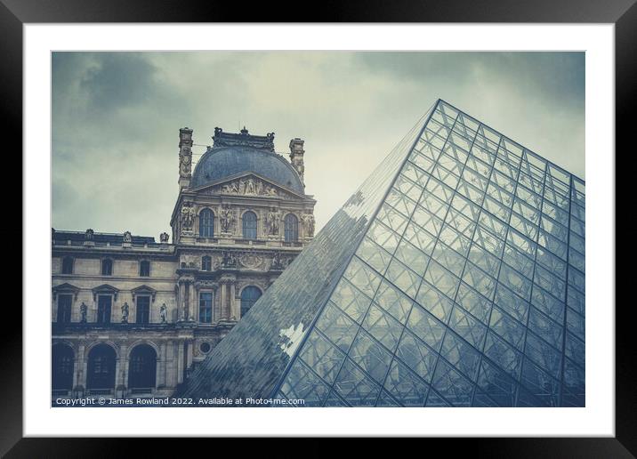 Glass Louvre Framed Mounted Print by James Rowland