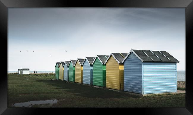 Beach Huts, Littlehampton Framed Print by Mark Jones