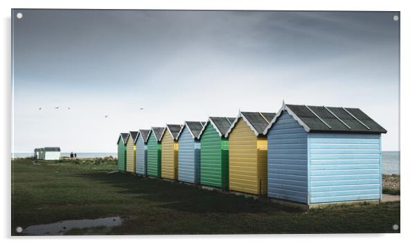 Beach Huts, Littlehampton Acrylic by Mark Jones