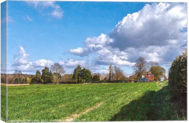 Big Skies Over Ipsden Canvas Print by Ian Lewis