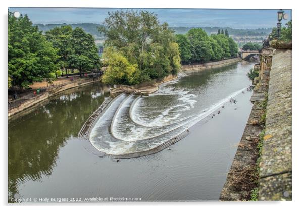 'Pulteney Bridge: Bath's Historic Gem' Acrylic by Holly Burgess