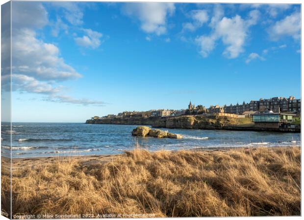 St Andrews from West Sands Canvas Print by Mark Sunderland