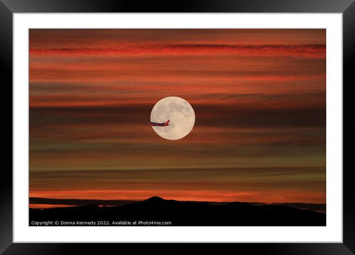 Sunset Flight Framed Mounted Print by Donna Kennedy
