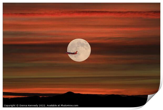 Sunset Flight Print by Donna Kennedy