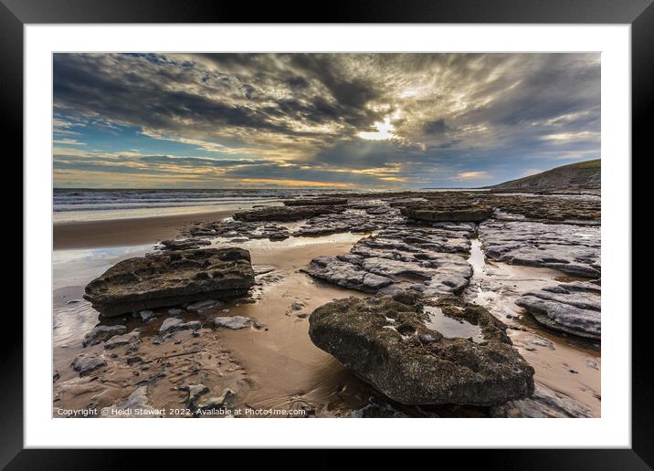 Dunraven Bay, Southerndown, South Wales Framed Mounted Print by Heidi Stewart