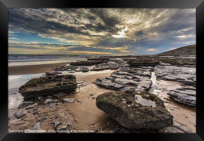 Dunraven Bay, Southerndown, South Wales Framed Print by Heidi Stewart
