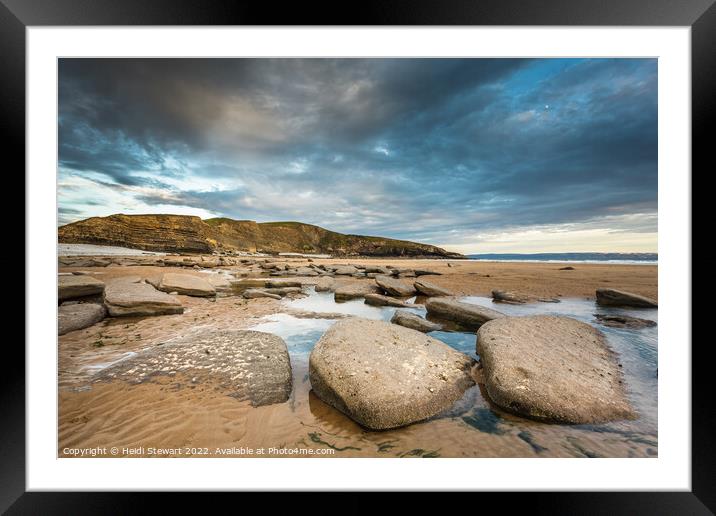 Dunraven Bay, Southerndown, South Wales Framed Mounted Print by Heidi Stewart