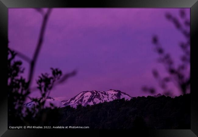 Mauve Mountain Framed Print by Phil Rhodes