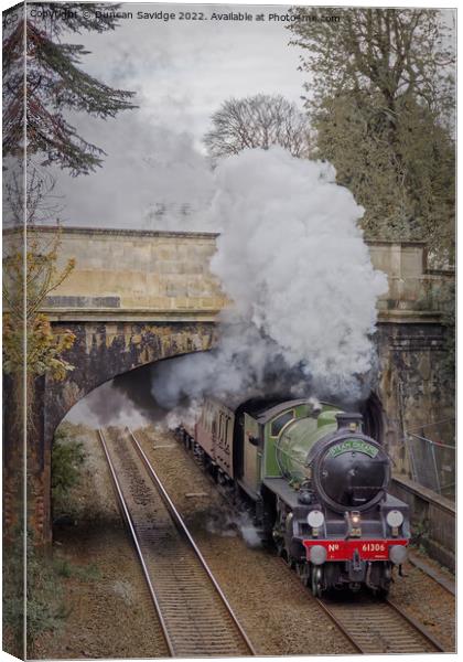 61306 'Mayflower' blasts into Sydney Gardens on Steam Dreams Excursion to Bath from London Victoria on 5th April 2022 Canvas Print by Duncan Savidge