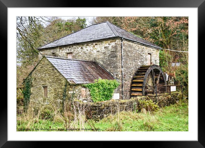 Old Irish saw-mill, water wheel located in Donemana Northern Ireland Framed Mounted Print by Sky Photography